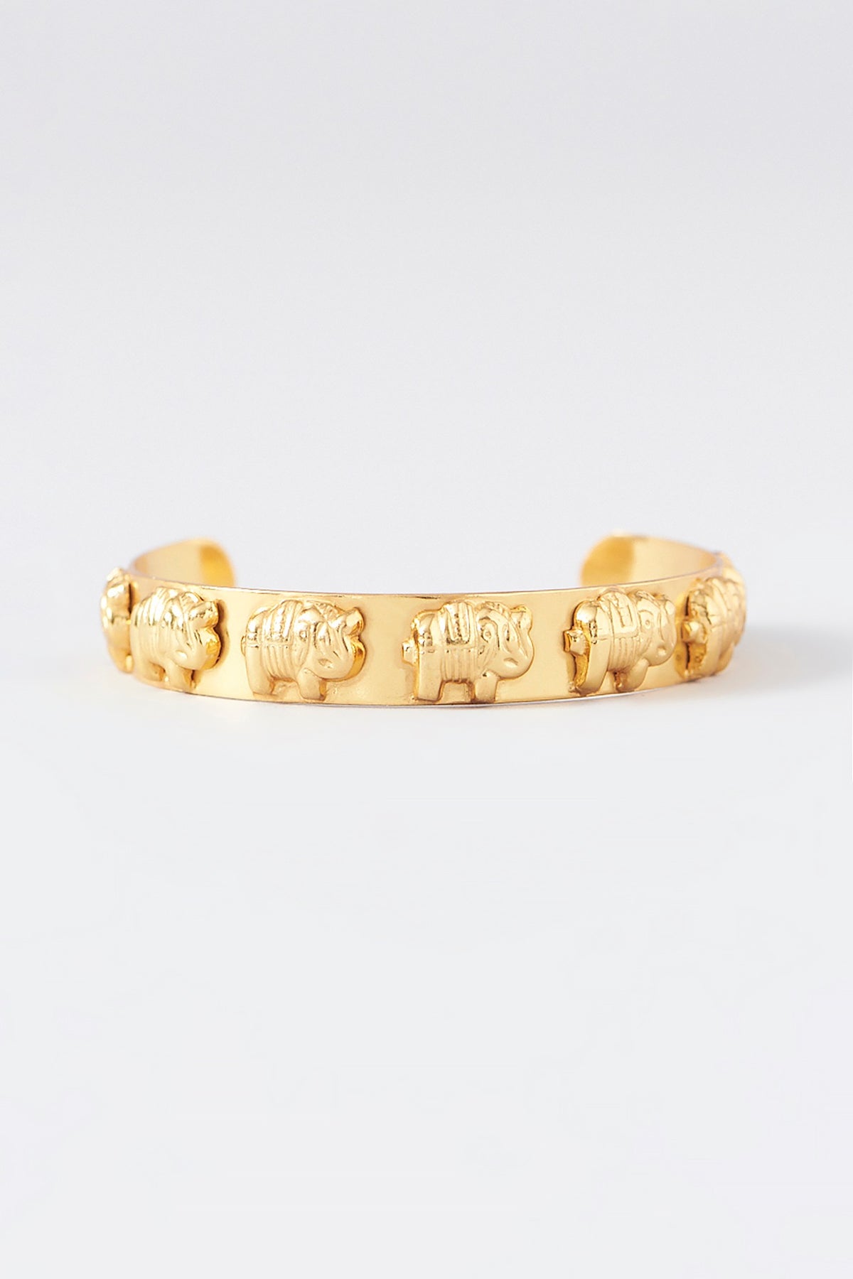 Gold Plated Elephant Bracelet