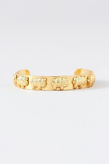 Gold Plated Elephant Bracelet