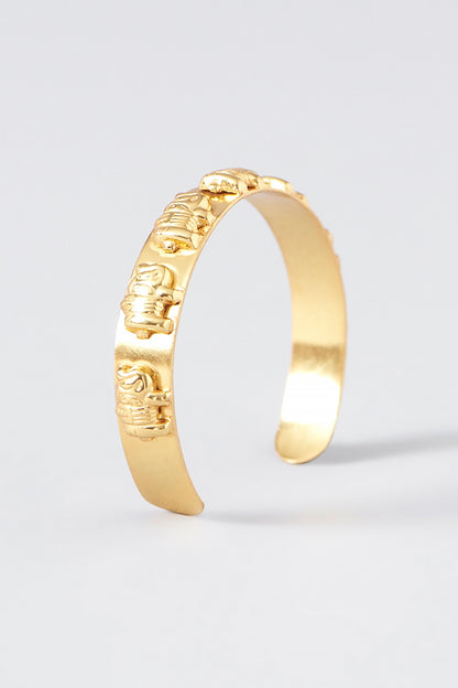 Gold Plated Elephant Bracelet