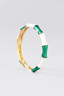 Gold Plated Enamelled Bangle