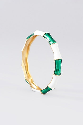 Gold Plated Enamelled Bangle