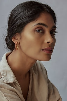 Gold Finish Hoop Earrings
