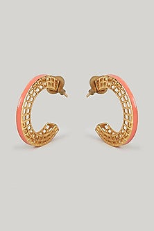 Gold Finish Hoop Earrings
