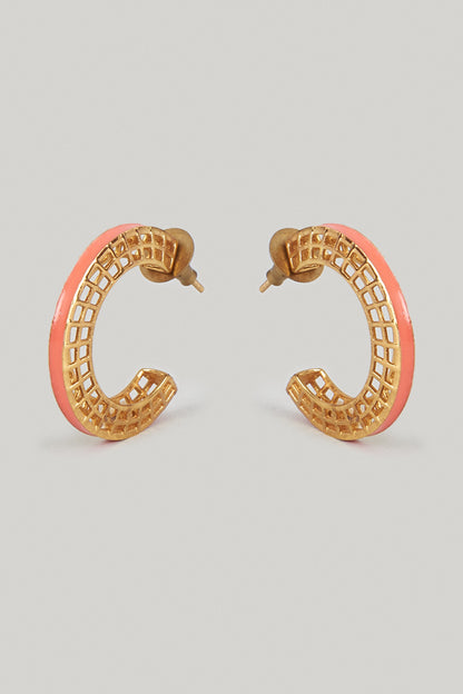Gold Finish Hoop Earrings