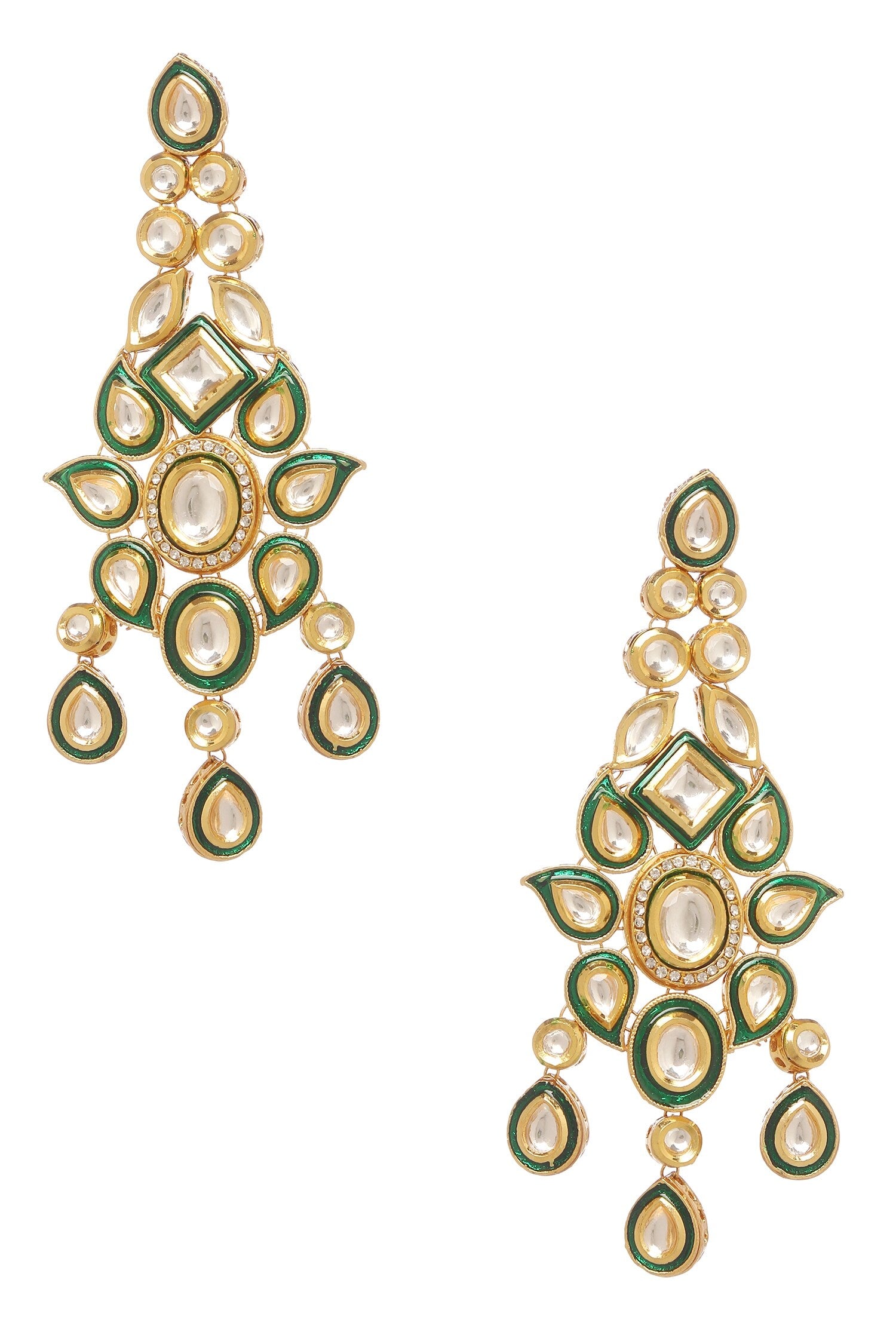Floral Kundan Layered Necklace Set 