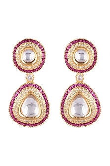 Gold Plated Ruby Earrings