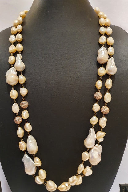 Gold Finish Baroque Necklace