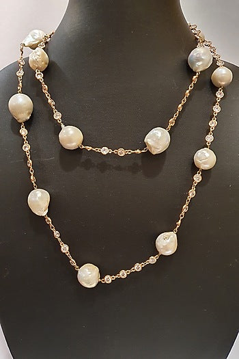 Gold Finish Zircon Necklace