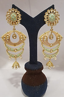 Gold Finish Meenakari Earrings