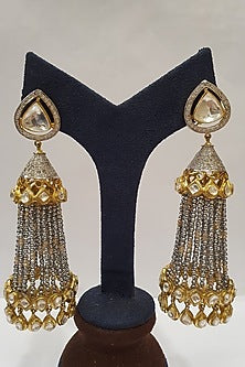 Gold Finish Kundan Stud Earrings