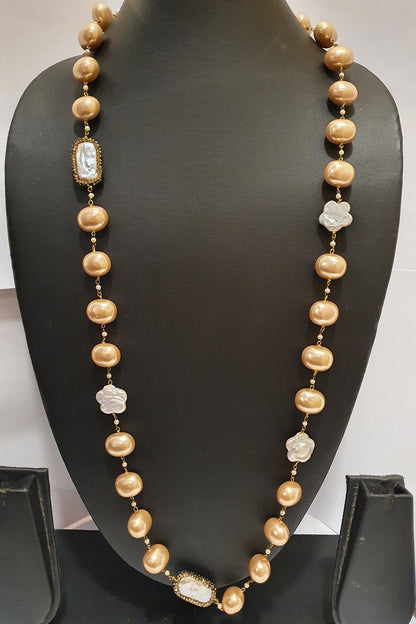 Gold Finish Zircon Necklace