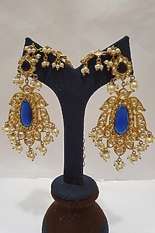 Gold Finish Kundan Earrings
