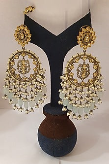 Gold Finish Chandbali Earrings