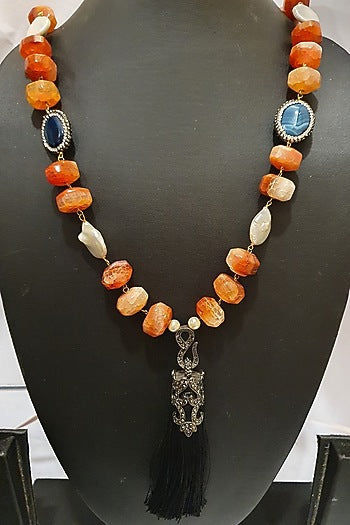 Gold Finish Zircon Necklace