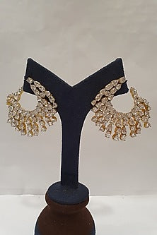 Gold Finish Diamond Earrings