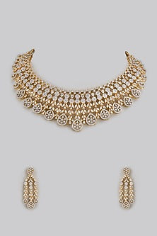Gold Finish Zircon Necklace Set