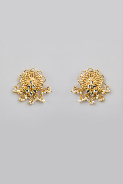 Gold Finish Stud Earrings
