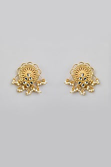 Gold Finish Stud Earrings