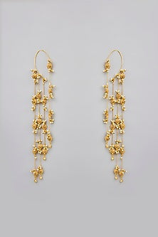 Gold Finish Dangler Earrings