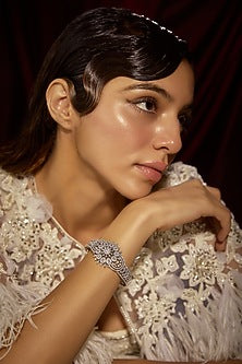 Silver Finish Zircon Bracelet