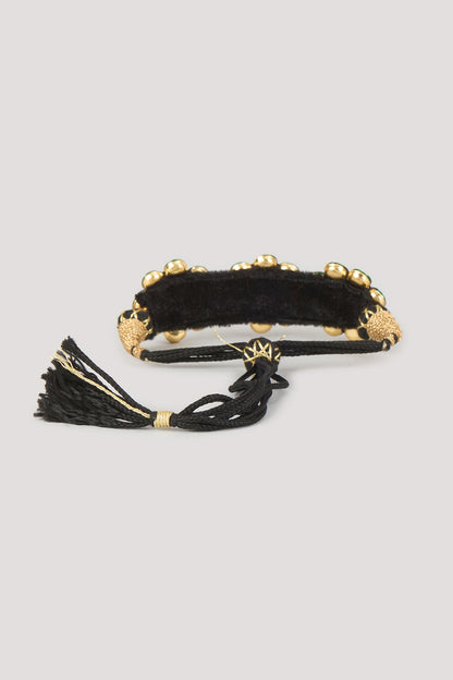 Gold Finish Multi-Colored Stone Thread Bracelet