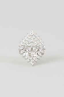 Silver Finish Zircon Ring