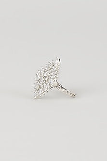 Silver Finish Zircon Ring
