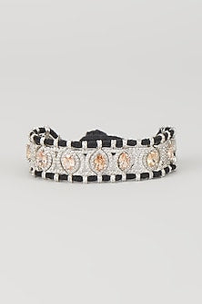 Silver Finish Imperial Topaz & Zircon Thread Bracelet