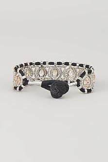 Silver Finish Imperial Topaz & Zircon Thread Bracelet