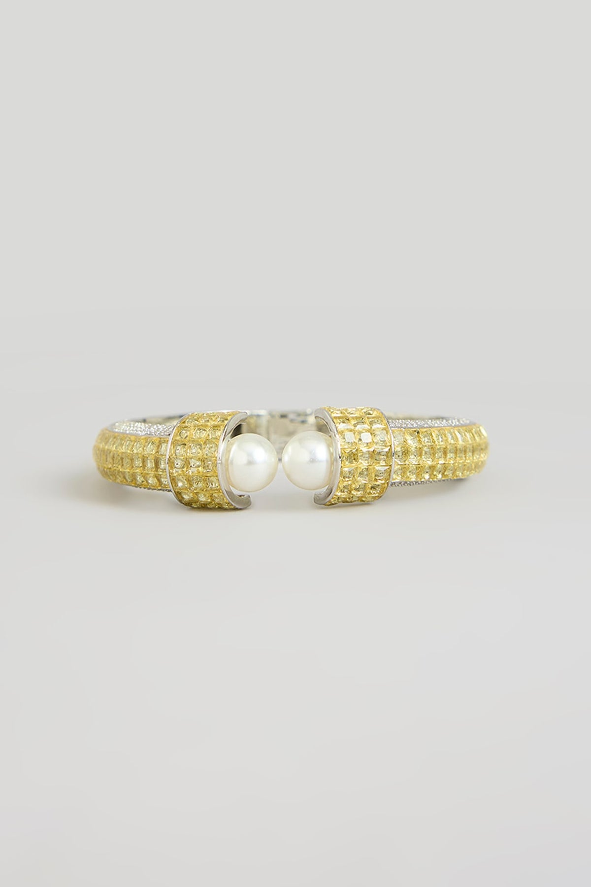 Gold Finish Pearl Bangle