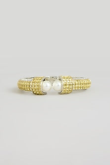 Gold Finish Pearl Bangle