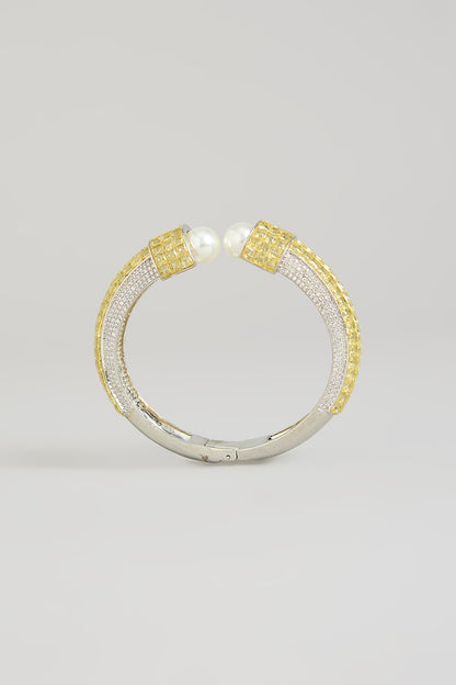 Gold Finish Pearl Bangle
