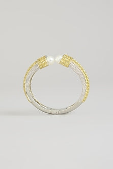 Gold Finish Pearl Bangle