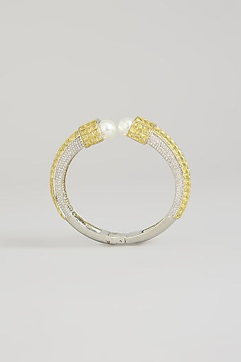 Gold Finish Pearl Bangle