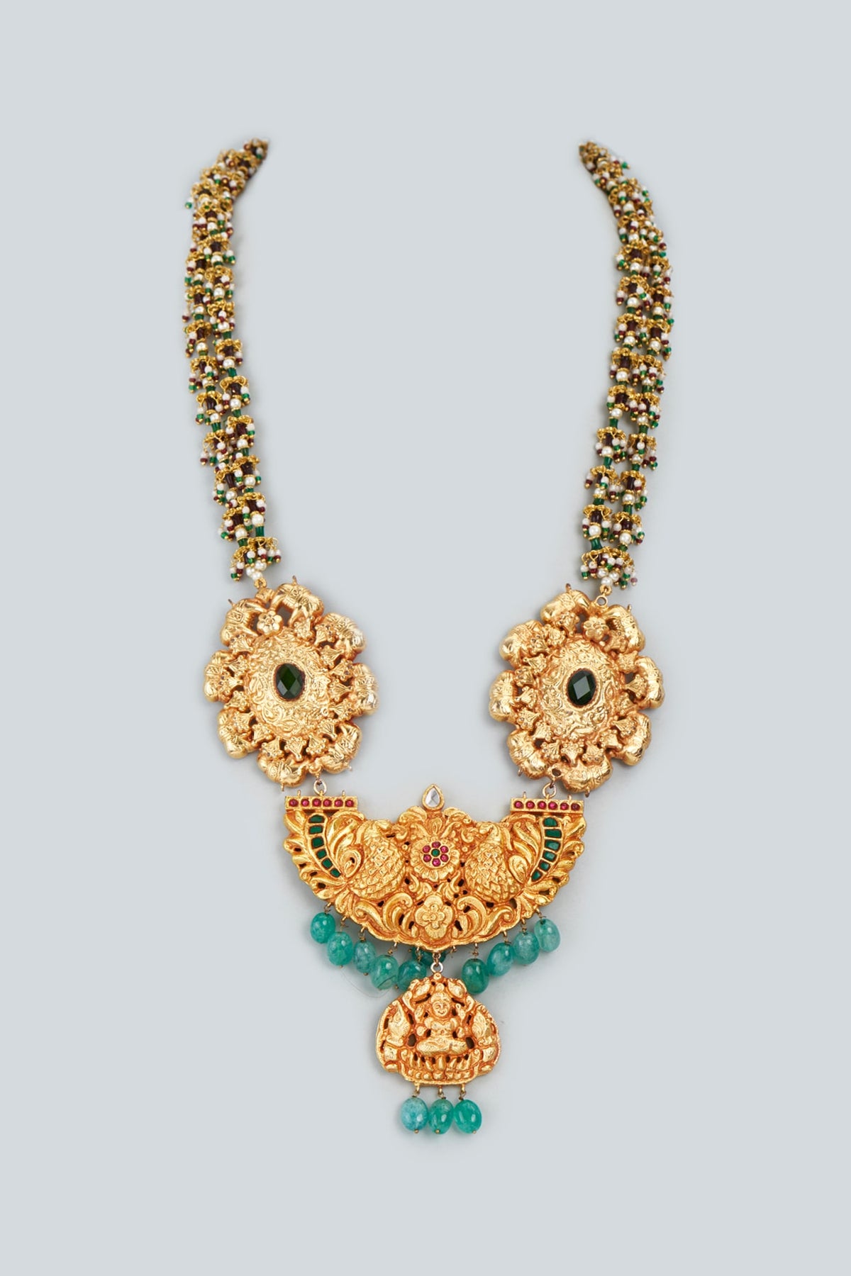 Gold Finish Temple Necklace