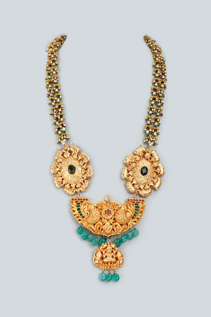 Gold Finish Temple Necklace