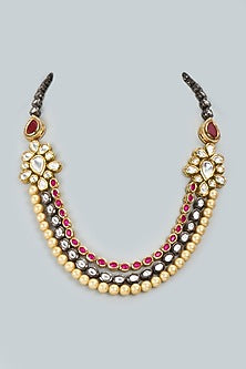 Gold Finish Layered Necklace