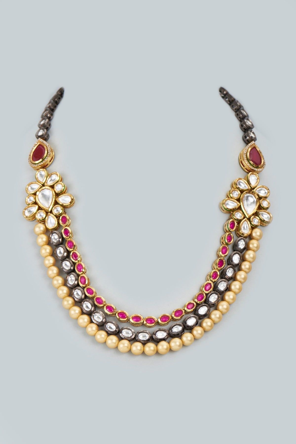 Gold Finish Layered Necklace