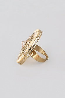 Gold Finish Adjustable Ring