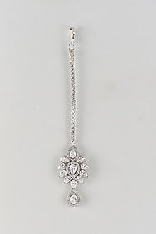 White Finish Zircon Necklace Set