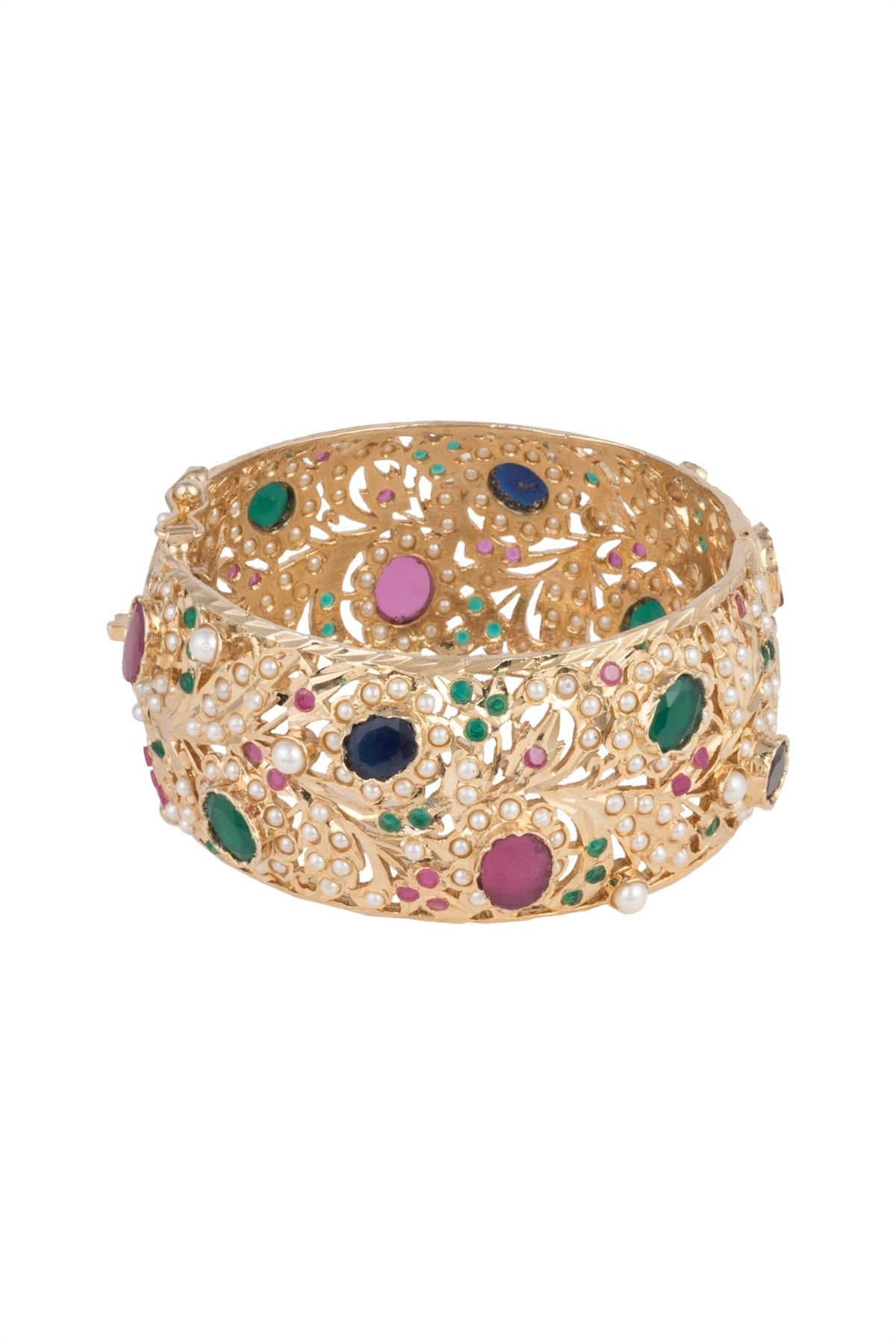 Gold Plated Pearl Kada