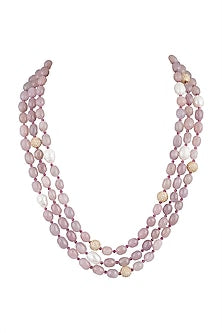 Gold Plated Rose Quartz Layered Necklace