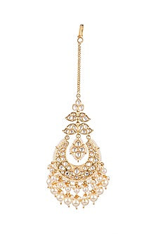 Gold Plated Kundan Maang Tikka