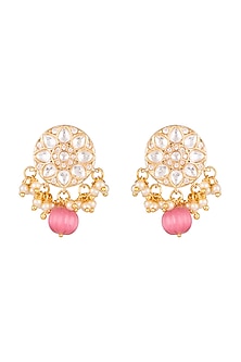 Gold Plated Kundan Stud Earrings
