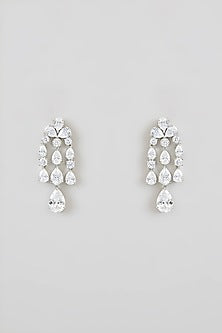 White Finish White Zircon Necklace Set