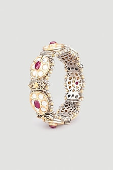 Gold Finish Kundan Polki Kada