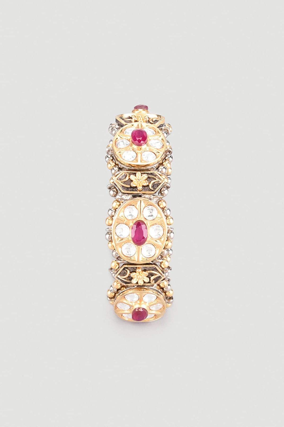 Gold Finish Kundan Polki Kada