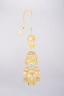 Gold Finish Faux Diamonds Kaleeras