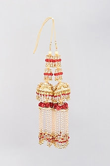 Gold Finish Beaded Kaleeras (Set of 2)