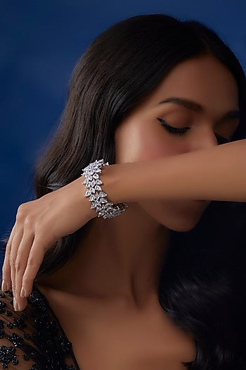 White Finish Zircon Bracelet